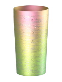 【送料無料】新潟 燕三条 ［HORIE］ホリエ 純チタンタンブラー 敬老の日にオススメ純チタンコップ 純チタンカップは飲み物を美味しくまろやかに演出します。 チタン二重タンブラー 涼 大 350ml ピンク