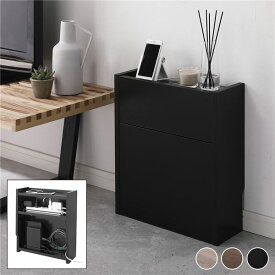 ケーブルボックス 〔 レギュラータイプ ブラック 〕 幅40cm 収納ボックス コード収納 収納家具 ケーブル収納ボックス ケーブル隠し 電源タップ収納 ケーブルタップ収納 配線収納ボックス コードケース ケーブル収納BOX ケーブル収納 組立品