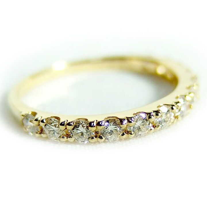 楽天市場】ダイヤモンド リング ハーフエタニティ 0.5ct K18 イエロー 