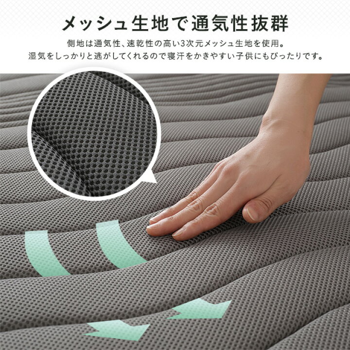 楽天市場】マットレス ポケットコイル 薄型 三つ折り 快眠 高通気 