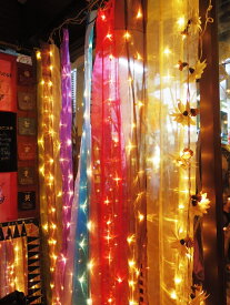 【カーテン】ファブリックカーテンアジアン エスニック カーテン 間接照明 ランプ フロアライト スタンドライト 雑貨 イルミネーション インテリア リビング ダイニング カーテンライト おしゃれカーテン カーテンおしゃれ かわいいカーテン 室内 オーガンジー 装飾 sss