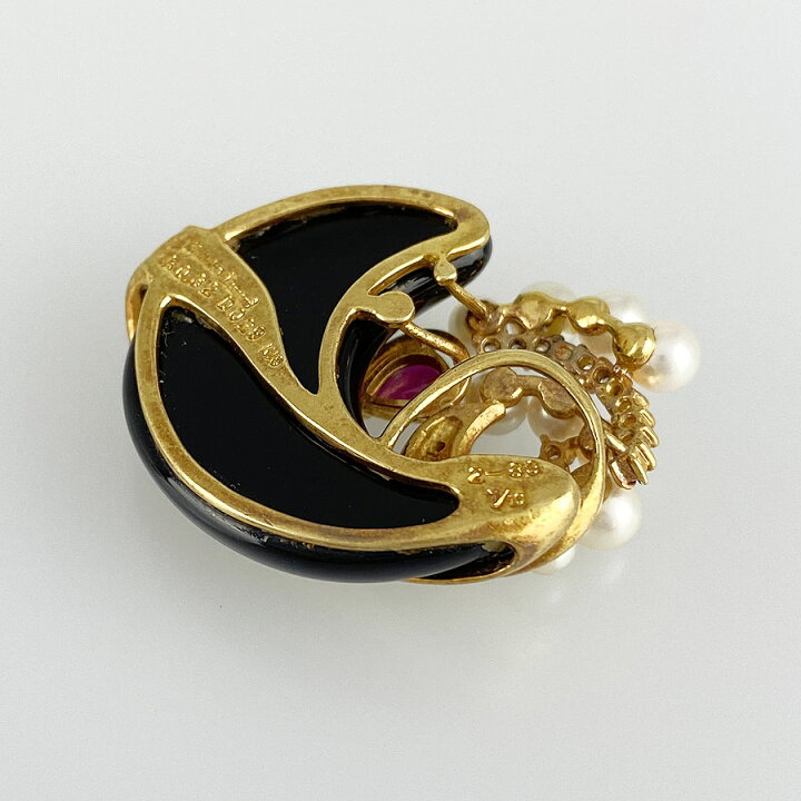 開店記念セール! クリスチャンベルナールChristianBernard K18オニキス ルビー0.43ctダイヤモンド0.66ct