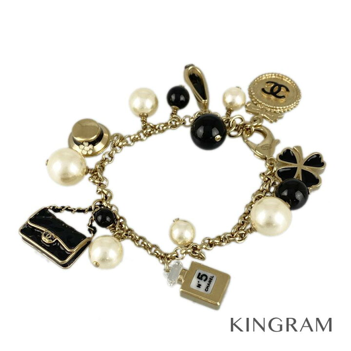 楽天市場】シャネル CHANEL ブレスレット GP フェイクパール アイコン 