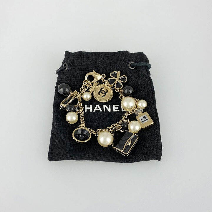 楽天市場】シャネル CHANEL ブレスレット GP フェイクパール アイコン 