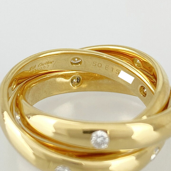 楽天市場】カルティエ CARTIER トリニティ リング K18YG(750 