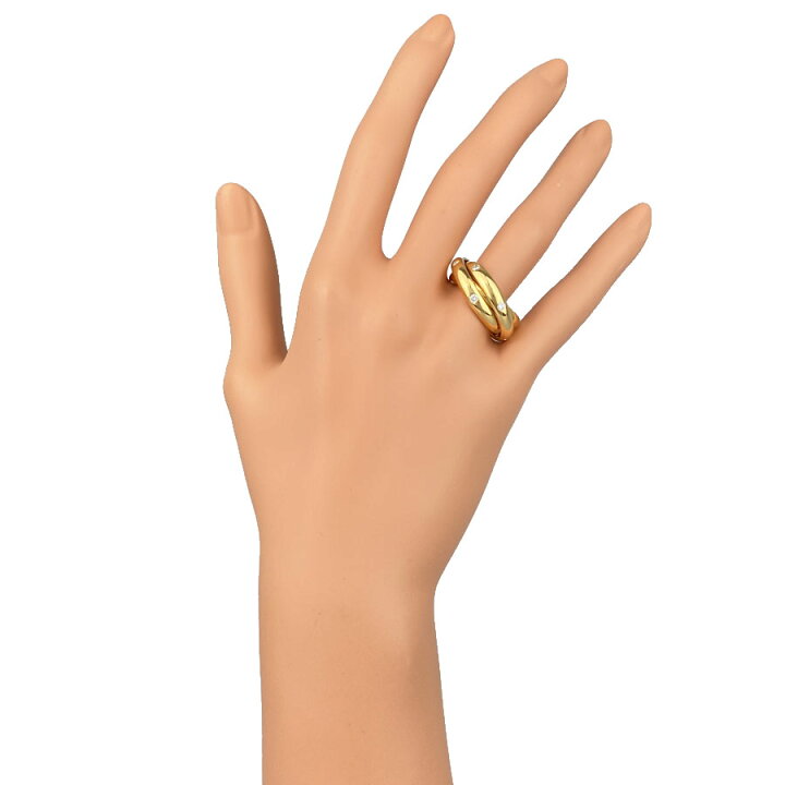 楽天市場】カルティエ CARTIER トリニティ リング K18YG(750 