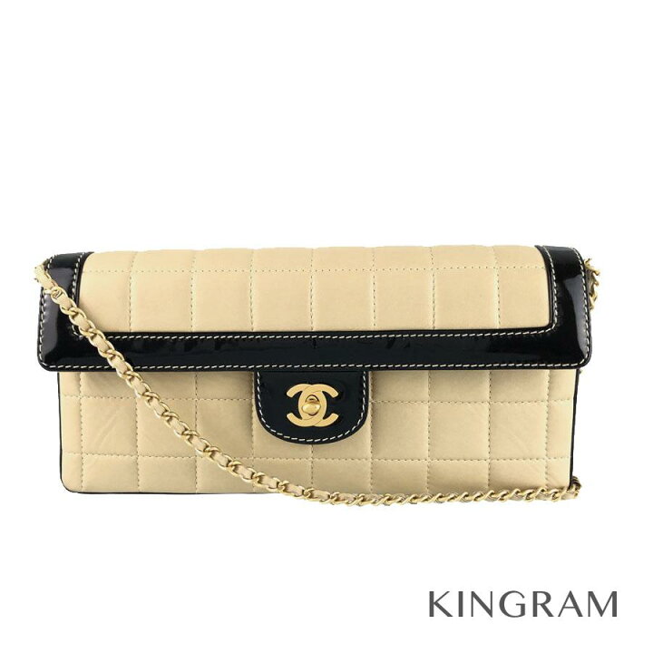 楽天市場】シャネル CHANEL チョコバー ベージュ ブラック ラムスキン 