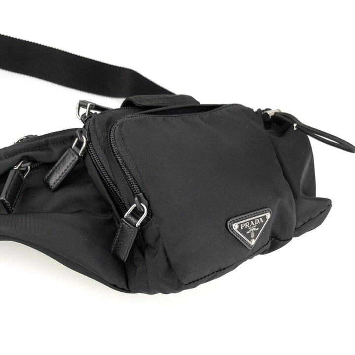楽天市場】プラダ PRADA テクニカルファブリック ベルトバッグ 2VL056  