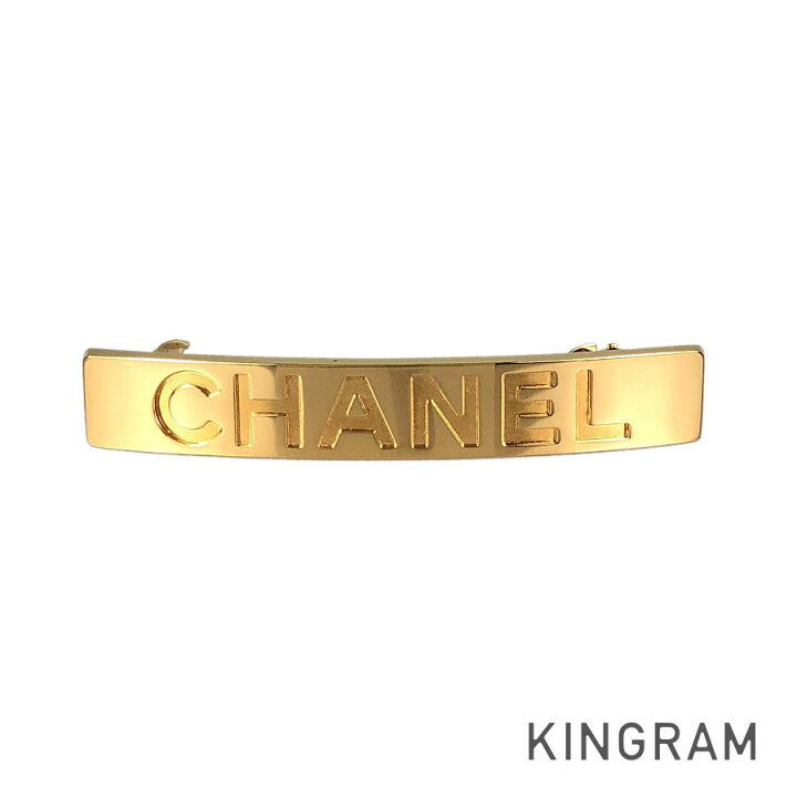楽天市場】シャネル CHANEL バレッタ ロゴ ゴールド GP バレッタ te 