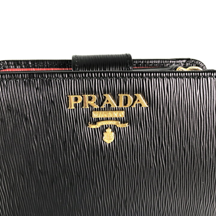 楽天市場】プラダ PRADA VITELLO MOVE BI 1ML018 NERO LACCA レザー 二 