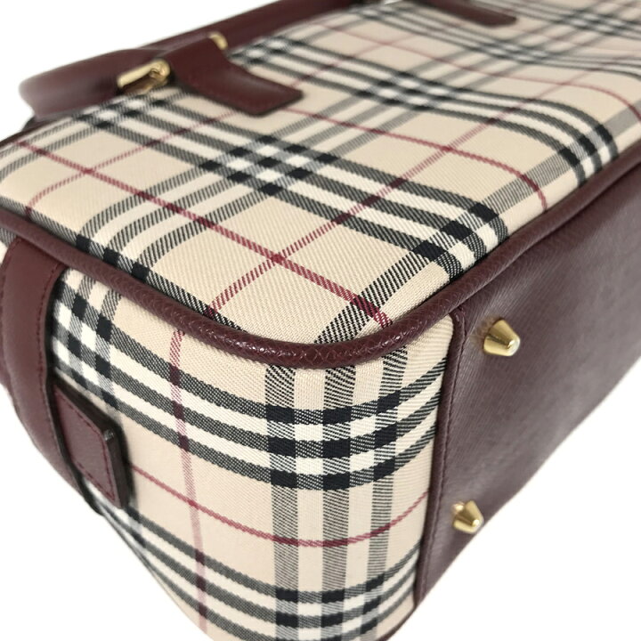 楽天市場】バーバリー BURBERRY ノバチェック ミニボストン ベージュ 