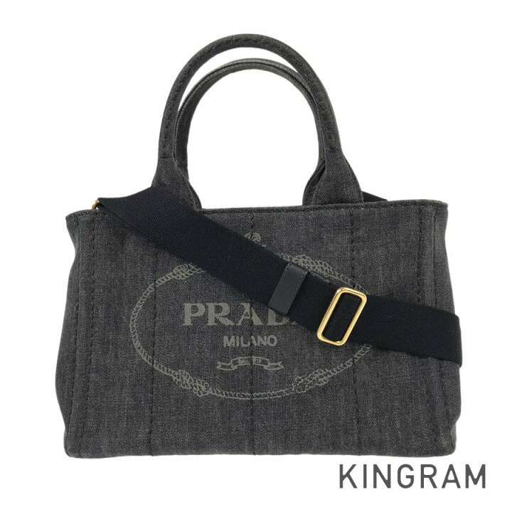 楽天市場】プラダ PRADA カナパ 2WAY 1BG439 ブラック デニム トート 