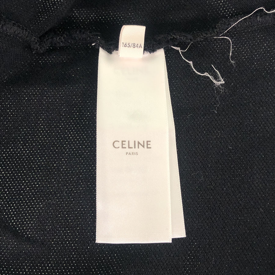 セリーヌ CELINE トリオンフ 2X136043F ブラック コットン メンズ ポロシャツ rsa【中古】 | キングラム楽天市場店