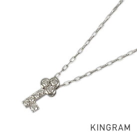 ミキモト MIKIMOTO ネックレス K18WG ダイヤモンド 鍵モチーフ クリーニング済 iz【中古】