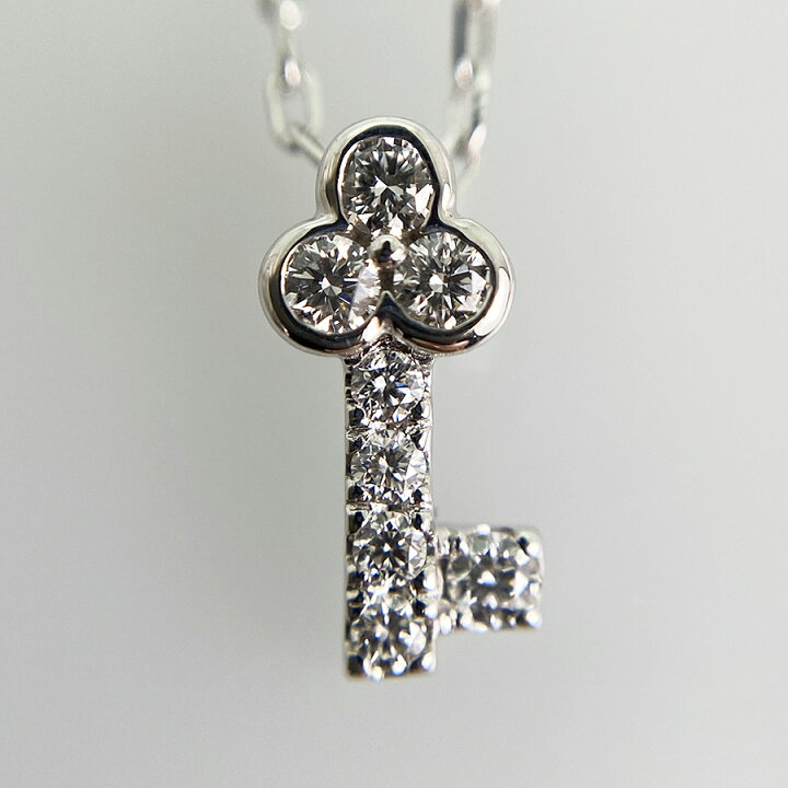 楽天市場】ミキモト MIKIMOTO ネックレス K18WG ダイヤモンド 鍵 