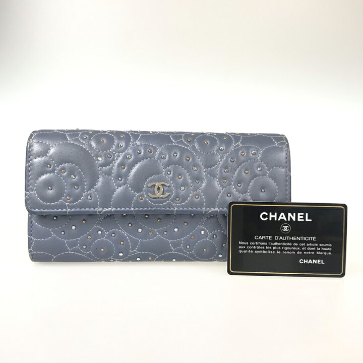 楽天市場】シャネル CHANEL カメリア 長財布 ラインストーン ココ 