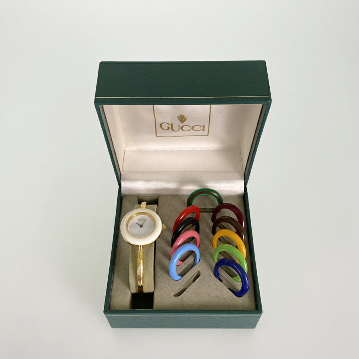 楽天市場】グッチ GUCCI チェンジベゼルウォッチ 11/12.2 電池交換済 