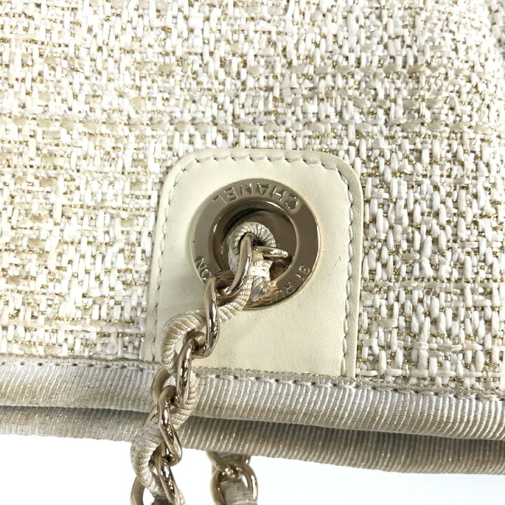 楽天市場】シャネル CHANEL ドーヴィル PM ツイード ストロー トート 