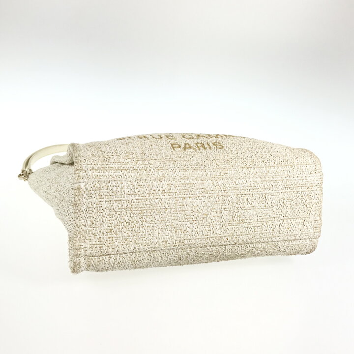 楽天市場】シャネル CHANEL ドーヴィル PM ツイード ストロー トート 