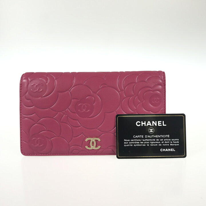 楽天市場】シャネル CHANEL カメリア レザー 長財布 二つ折り se【中古 