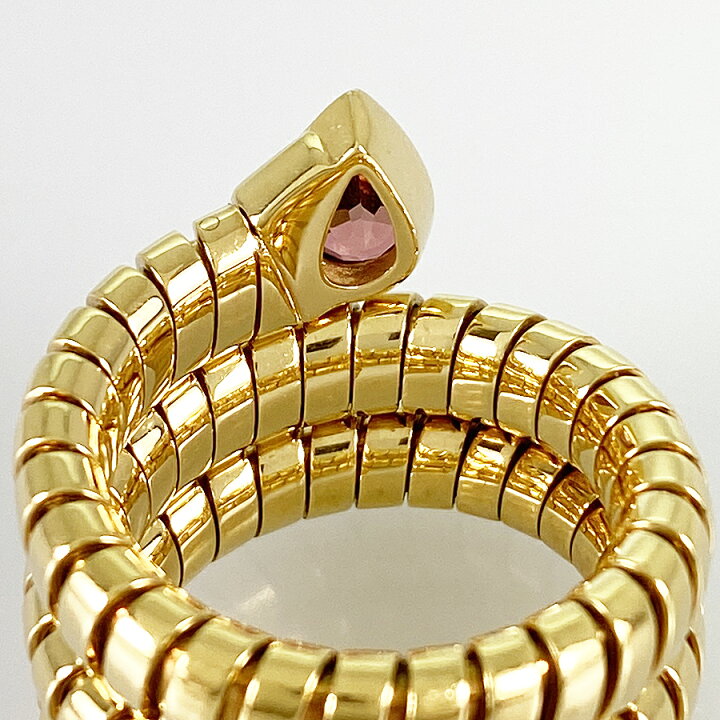 楽天市場】ブルガリ BVLGARI トゥボガス K18YG ピンクトルマリン 12号  