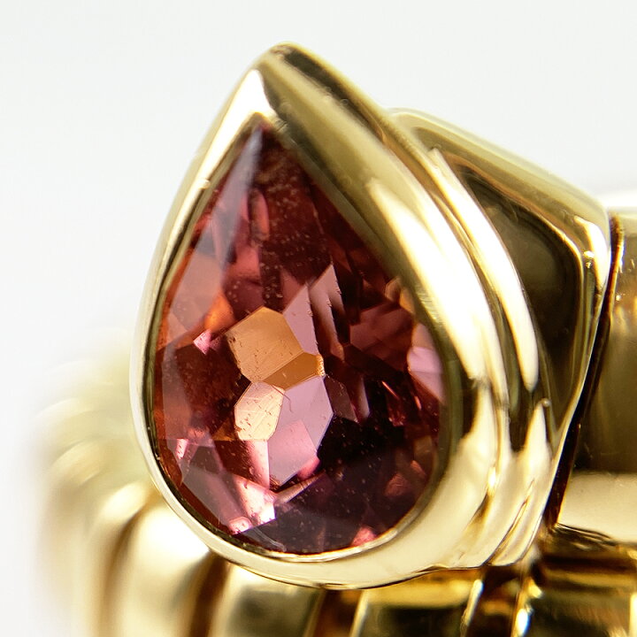 楽天市場】ブルガリ BVLGARI トゥボガス K18YG ピンクトルマリン 12号  