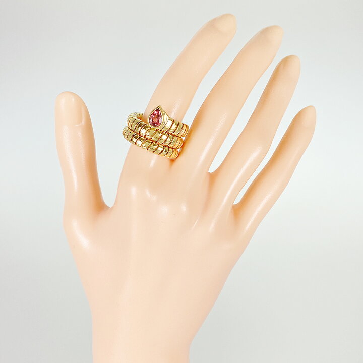 楽天市場】ブルガリ BVLGARI トゥボガス K18YG ピンクトルマリン 12号  