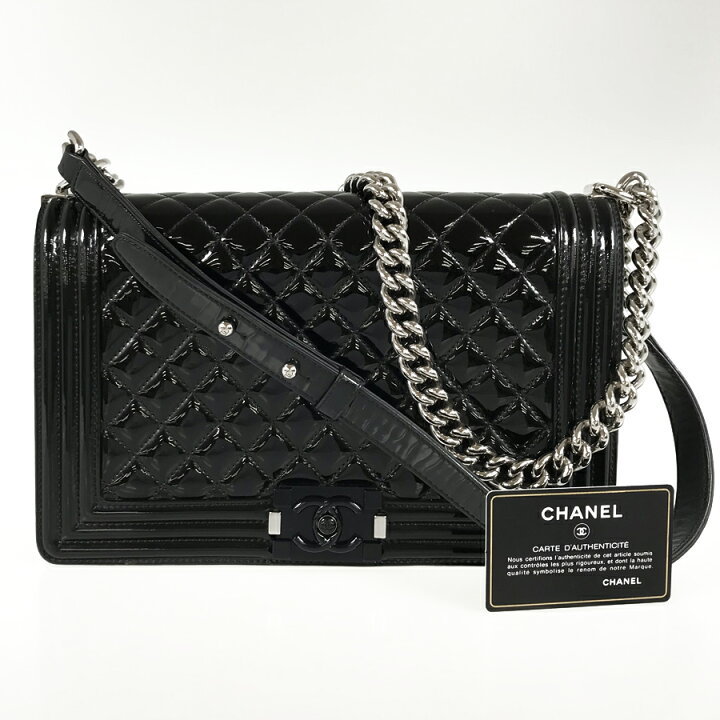 楽天市場】シャネル CHANEL ボーイシャネル パテントレザー ショルダー 