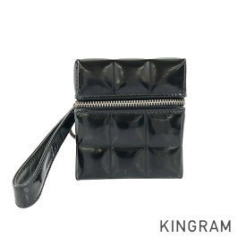 シャネル CHANEL チョコバー パテントレザー ポーチ sh【中古】