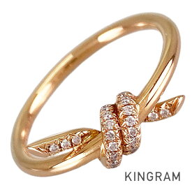 ティファニー TIFFANY&Co. ノット K18PG ダイヤモンド 7号(47) リング ss【中古】