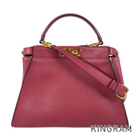 フェンディ FENDI ピーカブー バグズ レザー ハンドバッグ sh【中古】