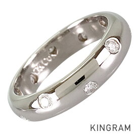 ティファニー TIFFANY&Co. ドッツ Pt950 ダイヤモンド 9号(49) リング te【中古】
