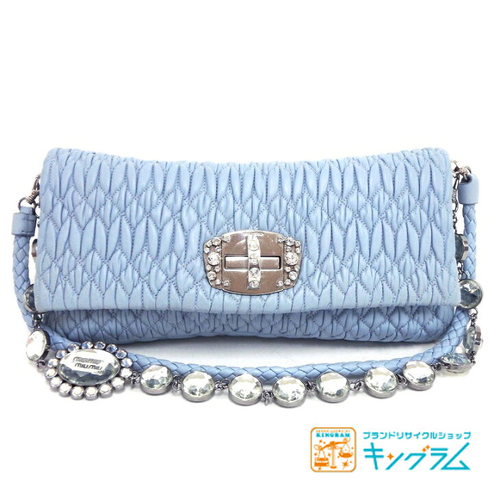 楽天市場】ミュウミュウ MiuMiu マテラッセ クリスタルビジュー 2WAY 