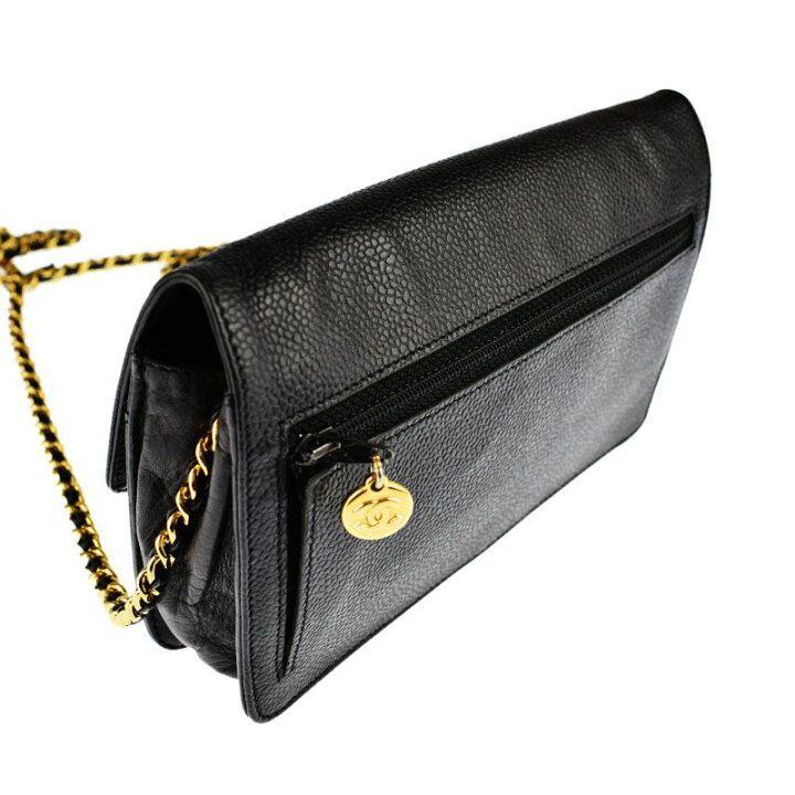 楽天市場】シャネル CHANEL チェーンウォレット キャビアスキン A13509  