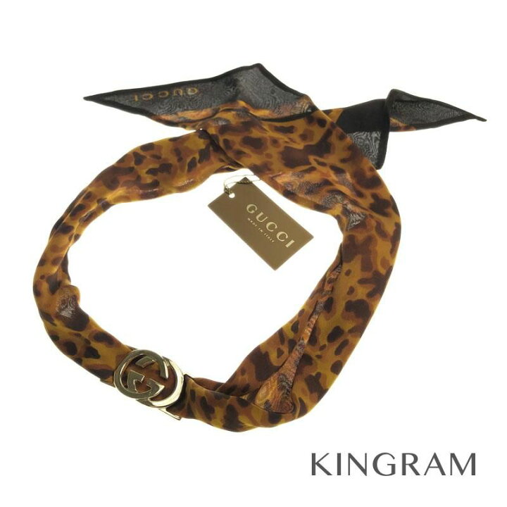 楽天市場】グッチ GUCCI チョーカー ロゴ GG ヒョウ柄 レオパード 400 