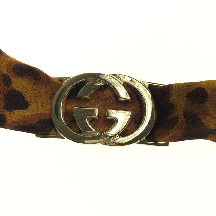 楽天市場】グッチ GUCCI チョーカー ロゴ GG ヒョウ柄 レオパード 400 