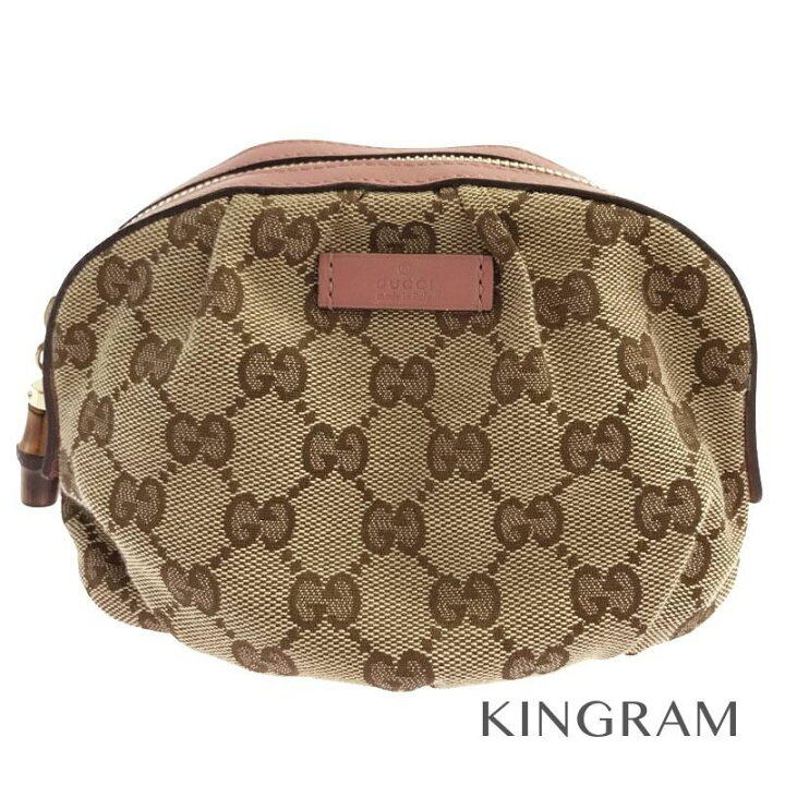楽天市場】グッチ GUCCI バンブー GGキャンバス 246175 ベージュ 