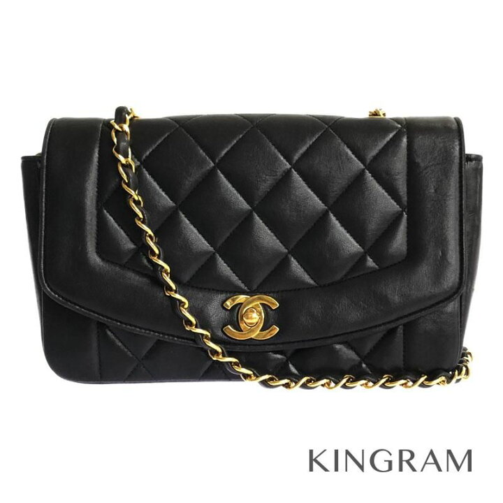楽天市場】シャネル CHANEL マトラッセ ダイアナフラップ ブラック 