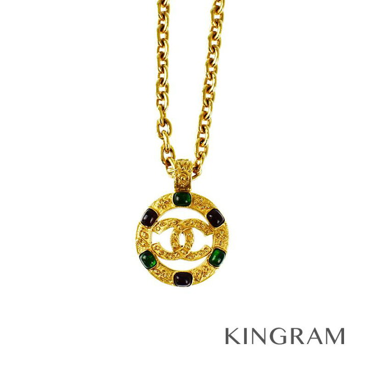 楽天市場】シャネル CHANEL ココマーク カラーストーン ゴールド GP 