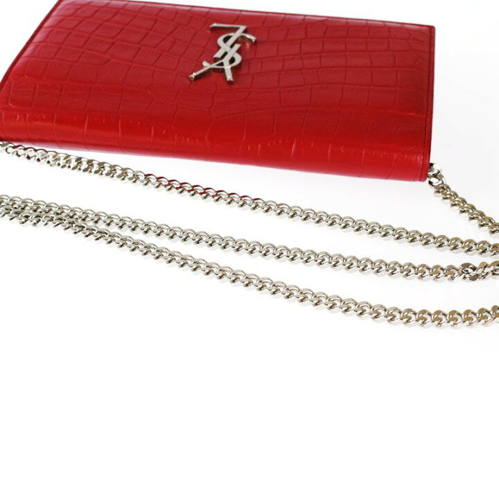 楽天市場】サンローラン SAINT LAURENT PARIS 型押し クロコ チェーン 