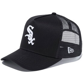 正規取扱店 ニューエラ キャップ 送料無料 NEW ERA 9FORTY A-Frame トラッカー シカゴ・ホワイトソックス メッシュキャップ ニューエラキャップ 帽子 MLB メジャーリーグ ブラック チームカラー 12746929