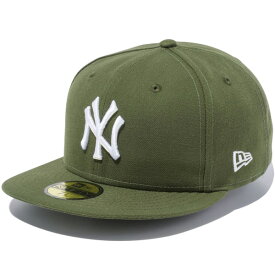 ニューエラ キャップ ヤンキース NEWERA 59FIFTY ニューヨーク・ヤンキース ニューエラキャップ MLB メジャーリーグ 帽子 NEWERA CAP メンズ レディース ユニセックス 大きい サイズ 深め オールシーズン ライフルグリーン ホワイト 14525201