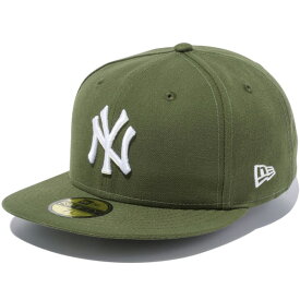 正規取扱店 ニューエラ キャップ メンズ レディース NEW ERA 59FIFTY MLB ニューヨーク・ヤンキース CAP 帽子 メジャーリーグ プレゼント ライフルグリーン/ホワイト 13562235