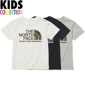 ポイント2倍 ノースフェイス キッズ Tシャツ THE NORTH FACE KIDS ノースフェイスTシャツ 男の子 女の子 綿 オーガニック コットン tシャツ 半袖 ショートスリーブカモロゴティー おしゃれ 人気 かっこいい かわいい ブランド 正規品 オールシーズン NTJ32359