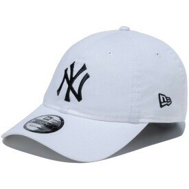 正規取扱店 ニューエラ キャップ 送料無料 NEW ERA 9TWENTY クロスストラップ ウォッシュドコットン ニューヨーク・ヤンキース ニューエラキャップ ストラップバック 帽子 メジャーリーグ MLB ホワイト ブラック 56.8cm～60.6cm 13562175