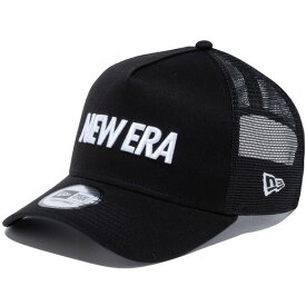 正規取扱店 ニューエラ キャップ 送料無料 NEW ERA 9FORTY A-Frame トラッカー ワードマークロゴ メッシュキャップ ニューエラキャップ 帽子 メンズ ブラック × ホワイト 56.8cm～60.6cm 13552076