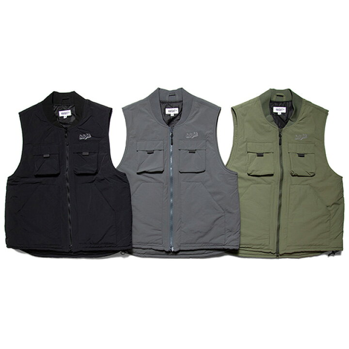 楽天市場】ヘイト HAIGHT Nylon Padded Vest ナイロン ベスト 中綿入り 