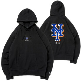 正規取扱店 ニューエラ パーカー NEW ERA 裏毛 スウェット プルオーバーフーディー MLB Apparel ニューヨーク・メッツ ニューエラキャップ MLB メジャーリーグ メンズ リラックスシルエット ブラック S-XXL 13755288