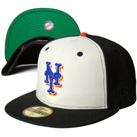 正規取扱店 ニューエラ キャップ 別注 送料無料 NEW ERA KINGS別注 59FIFTY 2Tone ニューヨーク・メッツ メジャーリーグ 帽子 カスタム クローム ブラック 55.8cm～63.5cm 70763271