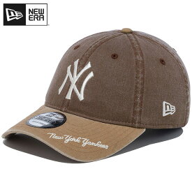 ニューエラ キャップ NEW ERA CAP 9THIRTY MLB Visor Logo ニューヨーク ヤンキース ニューエラキャップ メンズ レディース 帽子 ニューエラヤンキース 綿 コットン おしゃれ かっこいい ブランド 正規品 サイズ 調整 オールシーズン ブラウン 14109763